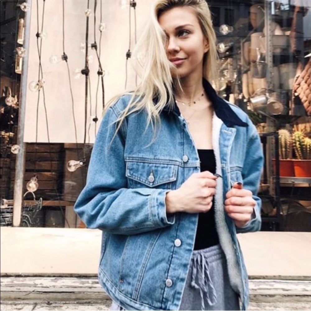 sherpa lined jean jacket